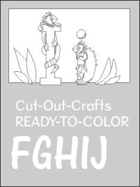 Cut out crafts set 2 FGHIJ ready to color