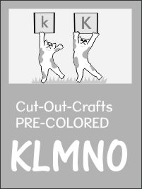 Cut-out crafts set 3 -KLMNO- ready to color